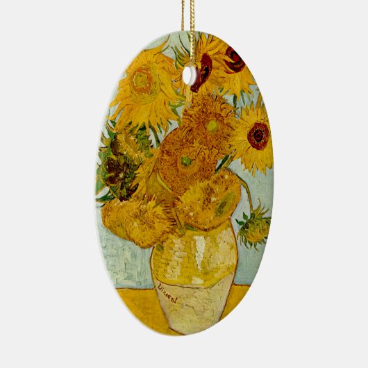 Vincent van Gogh 12 Zonnebloemen impressionist Keramisch Ornament (Rechts)
