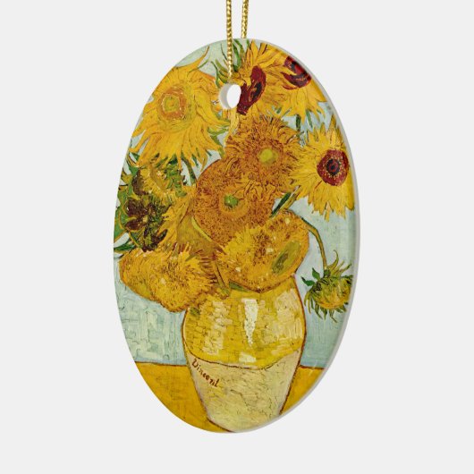 Vincent van Gogh 12 Zonnebloemen impressionist Keramisch Ornament (Links)