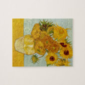 Vincent van Gogh 12 Zonnebloemen impressionist Legpuzzel (Horizontaal)