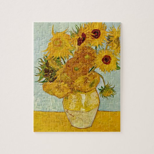Vincent van Gogh 12 Zonnebloemen impressionist Legpuzzel (Verticaal)