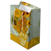 Vincent van Gogh 12 Zonnebloemen impressionist Medium Cadeauzakje (Voorkant Gekanteld)