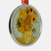 Vincent van Gogh 12 Zonnebloemen impressionist Metalen Ornament (Rechts)