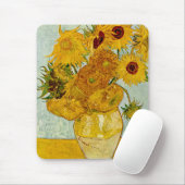 Vincent van Gogh 12 Zonnebloemen impressionist Muismat (Met muis)