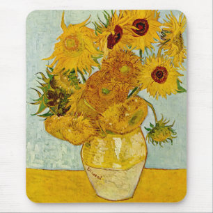Vincent van Gogh 12 Zonnebloemen impressionist Muismat