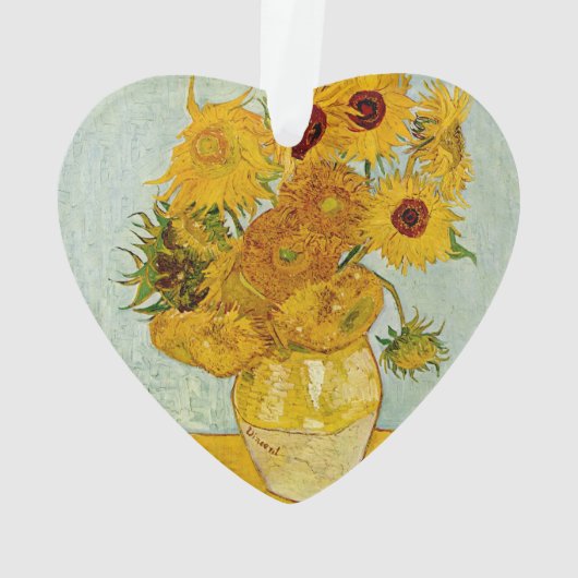 Vincent van Gogh 12 Zonnebloemen impressionist Ornament (achterkant)