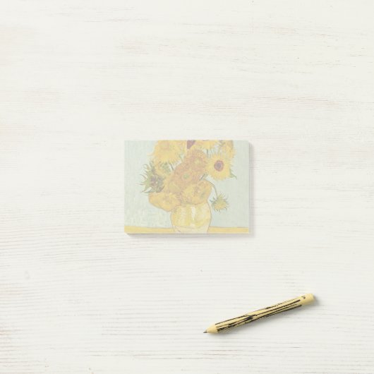 Vincent van Gogh 12 Zonnebloemen impressionist Post-it® Notes (Op bureau)