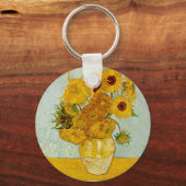 Vincent van Gogh 12 Zonnebloemen impressionist Sleutelhanger (Voorkant)