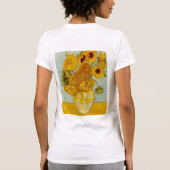 Vincent van Gogh 12 Zonnebloemen impressionist T-shirt (Achterkant)