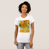 Vincent van Gogh 12 Zonnebloemen impressionist T-shirt (Voorkant volledig)