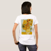 Vincent van Gogh 12 Zonnebloemen impressionist T-shirt (Achterkant volledig)
