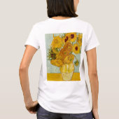 Vincent van Gogh 12 Zonnebloemen impressionist T-shirt (Achterkant)