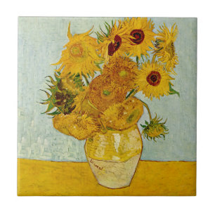 Vincent van Gogh 12 Zonnebloemen impressionist Tegeltje