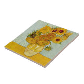 Vincent van Gogh 12 Zonnebloemen impressionist Tegeltje (Zijkant)