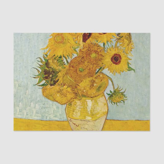 Vincent van Gogh 12 Zonnebloemen impressionist Tissuepapier (Voorkant)
