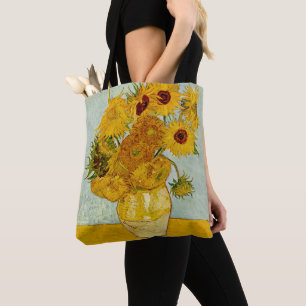 Vincent Van Gogh 12 Zonnebloemen Impressionist Tote Bag