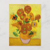 Vincent Van Gogh 15 zonnebloemen in een Vase Art Briefkaart (Voorkant)