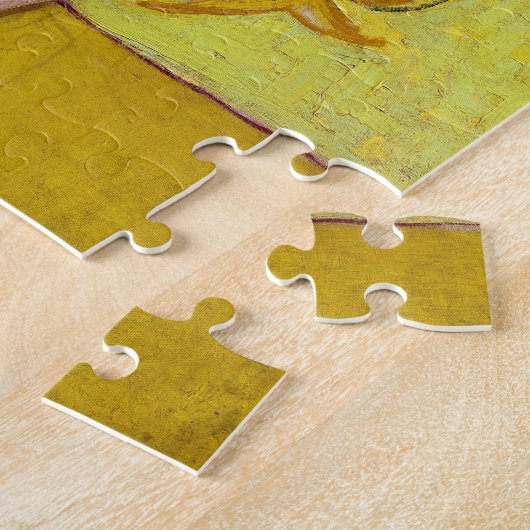 Vincent Van Gogh 15 zonnebloemen in een Vase Art Legpuzzel (Zijkant)