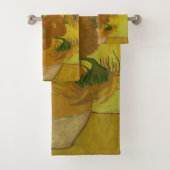 Vincent Van Gogh 15 zonnebloemen schilderen Bad Handdoek (Insitu)