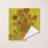 Vincent Van Gogh 15 zonnebloemen schilderen Bad Handdoek (Wasdoekje)