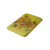 Vincent Van Gogh 15 zonnebloemen schilderen Badmat (Gekanteld)