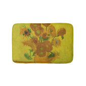Vincent Van Gogh 15 zonnebloemen schilderen Badmat (Voorkant)