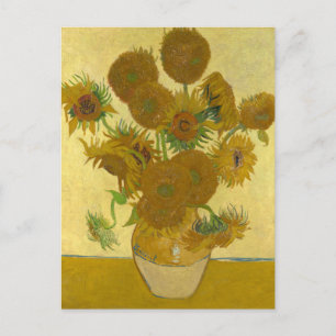 Vincent Van Gogh 15 zonnebloemen schilderen Briefkaart