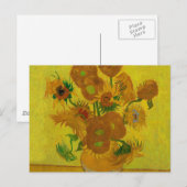Vincent Van Gogh 15 zonnebloemen schilderen Briefkaart (Voorkant / Achterkant)