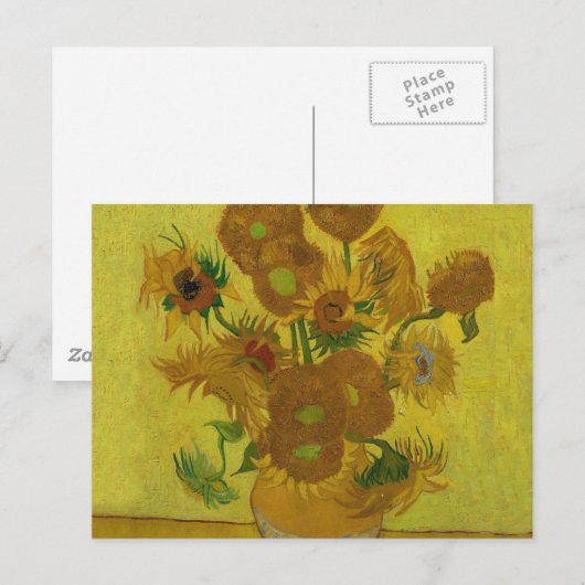 Vincent Van Gogh 15 zonnebloemen schilderen Briefkaart (Voorkant / Achterkant)