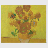 Vincent Van Gogh 15 zonnebloemen schilderen Cadeaupapier (Vlak)