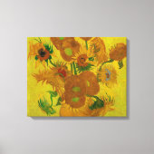 Vincent Van Gogh 15 zonnebloemen schilderen Canvas Afdruk (Voorkant)