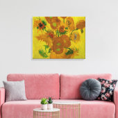 Vincent Van Gogh 15 zonnebloemen schilderen Canvas Afdruk (Insitu (Woonkamer))