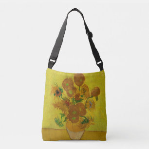Vincent Van Gogh 15 zonnebloemen schilderen Crossbody Tas