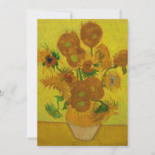 Vincent Van Gogh 15 zonnebloemen schilderen Kaart (Achterkant)
