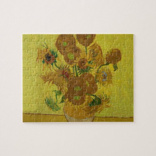 Vincent Van Gogh 15 zonnebloemen schilderen Legpuzzel (Horizontaal)