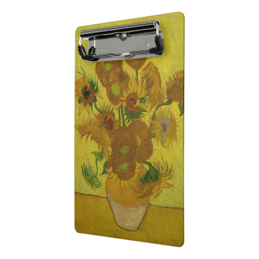 Vincent Van Gogh 15 zonnebloemen schilderen Mini Klembord (Angled2)