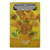 Vincent Van Gogh 15 zonnebloemen schilderen Mini Klembord (Voorkant)