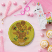 Vincent Van Gogh 15 zonnebloemen schilderen Papieren Bordje (Feest)