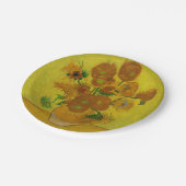 Vincent Van Gogh 15 zonnebloemen schilderen Papieren Bordje (Gekanteld)