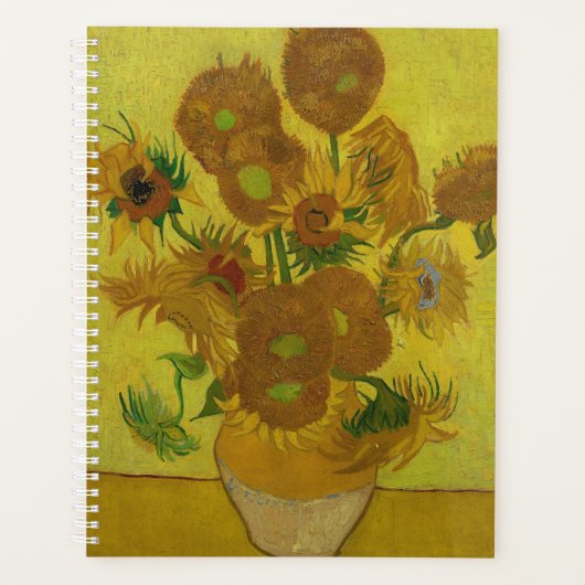 Vincent Van Gogh 15 zonnebloemen schilderen Planner (Voorkant)