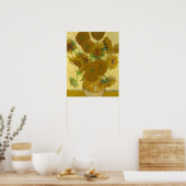 Vincent Van Gogh 15 zonnebloemen schilderen Poster (Keuken)
