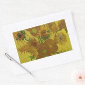 Vincent Van Gogh 15 zonnebloemen schilderen Rechthoekige Sticker (Envelop)