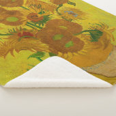 Vincent Van Gogh 15 zonnebloemen schilderen Sherpa Deken (3/4)