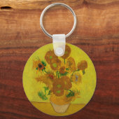 Vincent Van Gogh 15 zonnebloemen schilderen Sleutelhanger (Voorkant)