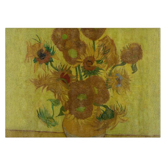 Vincent Van Gogh 15 zonnebloemen schilderen Snijplank (Voorkant)