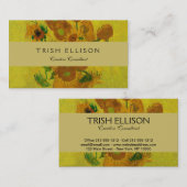 Vincent Van Gogh 15 zonnebloemen schilderen Visitekaartje (Voorkant / Achterkant)