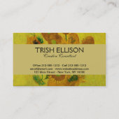 Vincent Van Gogh 15 zonnebloemen schilderen Visitekaartje (Achterkant)