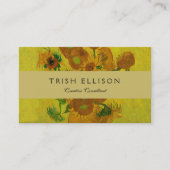 Vincent Van Gogh 15 zonnebloemen schilderen Visitekaartje (Voorkant)