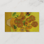 Vincent Van Gogh 15 zonnebloemen schilderen Visitekaartje (Achterkant)