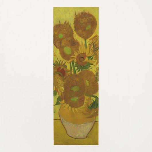 Vincent Van Gogh 15 zonnebloemen schilderen Yogamat (Voorkant)