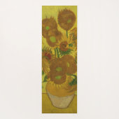 Vincent Van Gogh 15 zonnebloemen schilderen Yogamat (Achterkant)